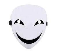 deegbbyi Masque d'anime, Casque de cosplay Kagetane Hiruko, Haute Invasion Masques Sourire Blanc, Masque de role play, Cadeau D'Halloween, pour Costume de Cosplay, Accessoire d'Halloween