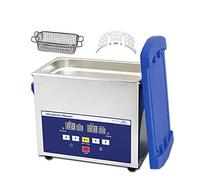 DEEguess 120W Machine De Nettoyage à Ultrasons (3L), Fonction Minuterie/Chauffage Réglable Numérique, Bain en Acier Inoxydable, pour Montres, électronique, Pièces, Laboratoire,Machine+Basket+Rack