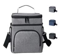 DEEguess GlacièRe Portable D'ExtéRieur De 22 L, Chaude, éTanche Et RéSistante à l'usure. IdéAle pour Emporter Votre DéJeuner Au Travail, en Pique-Nique Ou Lors d'un Barbecue,Grey