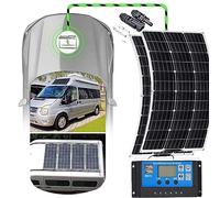 DEEguess Kit De Panneaux Solaires Flexibles (400 W/800 W), Modules Solaires Monocristallins à Haut Rendement, éTanche Et Durable pour L'ExtéRieur, pour La Maison, La Caravane, Le Bateau,800W