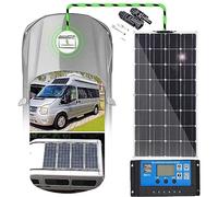 DEEguess Kit De Panneaux Solaires Flexibles 400 W, Modules Solaires Monocristallins (12 V), ContrôLeur 40 A, pour Yacht Hors RéSeau, Camping-Car, Voiture, Bateau, Camping-Car, Caravane