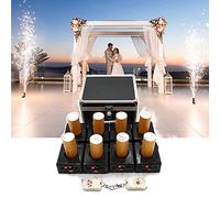 DEEguess Machine à Feux d'artifice à Fontaine à éTincelles, SystèMe De TéLéCommande sans Fil, 8/12 RéCepteurs, avec BoîTier De Protection + TéLéCommande (Distance : 70 MèTres) 8pcs