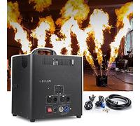 DEEguess Machine D'AtmosphèRe à Effet De ScèNe, Hauteur De La Flamme : 1 à 3 MèTres, Mode De ContrôLe : Dmx512, avec Canaux SéCuriséS, CréEr Une AtmosphèRe Ardente,3spouts