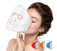DEEguess Masque Facial LED, ThéRapie par LumièRe Infrarouge Anti-âGe, 3 Modes, TéLéCommande Rechargeable, Sangles RéGlables, Convient pour La Maison, Le Yoga, Le Travail A