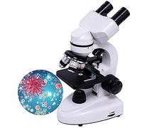 DEEguess Microscope Binoculaire 40x - 20000x, avec Champ Large 10x Et Champ Large 20x, avec Adaptateur De TéLéPhone, Microscopes à Double éClairage LED pour Enfants Et Adultes
