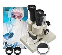 DEEguess Microscope Binoculaire, Grossissement : 40x/Objectif : 4X, Plage De Mise Au Point : 40 Mm, Rotation à 360°, avec Lunettes Et LumièRe D'Appoint, pour Laboratoire Scolaire