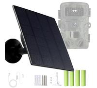 DEEguess Panneau Solaire (pour CaméRa AnimalièRe), éTanche + Alimentation sans Interruption + Angle RéGlable, Facile à Assembler, pour CaméRa ExtéRieure 12 V 6 V,3W