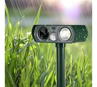 DEEguess RéPulsif à Insectes Multifonction à Ultrasons avec LumièRe Clignotante Solaire, Infrarouge, LED, Tige De Support Amovible Et RéGlable, éTanche, Adapté Aux Jardins Et Aux RizièRes,A