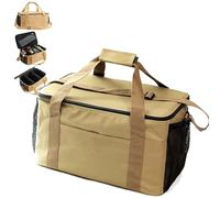 DEEguess Sac De Rangement Portable Multifonction 22 L, SéParation IntéGréE en Trois Zones, éTanche Et RéSistant à l'usure, IdéAl pour Le Camping, Les Pique-Niques Et Les Barbecues,Khaki