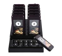 DEEguess TéLéAvertisseur Restaurant sans Fil, NuméRo File D'Attente/SystèMe D'Appel sans Fil, éVitez Les Longues Files D'Attente - avec 10 Sonneries De TéLéAvertisseur + 1 Clavier