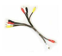 DEEJAY LED TBH2RCAMTO8RCAM Paire de prises RCA vers 4 sorties RCA mâle vers mâle