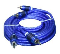 DEEJAY LED TBHRCA6MAJIMBE Câble audio stéréo RCA mâle vers mâle 1,8 m Câble de raccordement à paire torsadée Construction et blindage métallique Cuivre sans oxygène (OFC) pour audio maison et voiture