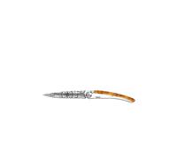 DEEJO Couteau de poche aspect écaille de tortue brillant TERRA INCGNITA 37G argent