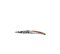 DEEJO Couteau de poche genévrier titane TRIBAL 37G argent