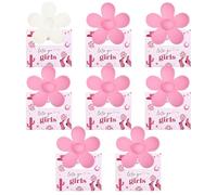 DEEKA Lot de 8 pinces à cheveux en forme de fleur avec carte florale pour enterrement de vie de jeune fille - Cadeau de fête de mariage pour demoiselles d'honneur (Let's Go Girls)