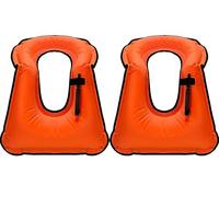 Deekin Lot de 2 gilets gonflables pour adultes avec sangle réglable - Couleur fluorescente (orange)