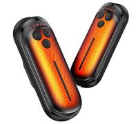 DeeKom Lot de 2 chauffe-mains rechargeables, 6 000 mAh, chauffe-mains électriques rechargeables, 2 en 1 avec puces intelligentes AI, pour l'extérieur, la chasse, le camping pour la famille pour Noël