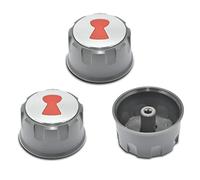 DEEKOOL Lot de 3 boutons de commande de barbecue 69893, boutons de commande de gaz de rechange pour Weber E-Spirit série 310/320/330 avec brûleur de commande monté à l'avant (années 2013-2017)
