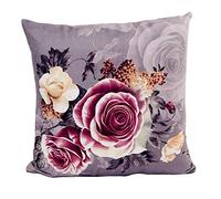 DEELIN Dernière Mode Rétro Style Rose Floral Impression Teinture Canapé Lit Home Decor Taie d'oreiller Housse de Coussin