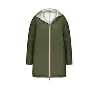 Deeluxe - Blouson KALIVIA pour Femme mi-long tendance réversible 2-en-1 Face mate et Face métallisée Capuche Coupe droite style casual - Taille M