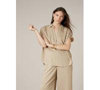Deeluxe Chemisier 'Noefi' beige / gris, Taille XXL