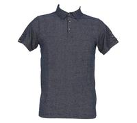 DEELUXE - polo Homme Rainleso En Jersey Coton, Polo À Motifs Géométriques, Manches Courtes, Col Polo Avec Boutons, Style Élégant Et Confortable, Couleur Navy, Taille L