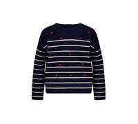 Deeluxe Pull-over 'BERINDA' bleu marine / blanc, Taille S