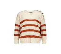 Deeluxe Pull-over 'FRANCINE' crème / rouge orangé, Taille S