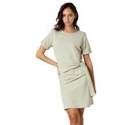 Deeluxe - Robe Femme KNOTY Robe Courte Manches Courtes Noeud Côté Coupe Ajustée Style Casual Chic Été