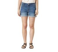 Deeluxe - Short Femme CASSANDRE en Jean Coupe Ajustée Taille Classique Revers Bas Style Casual Denim Confort