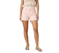 Deeluxe - Short Femme Cerise Coupe Droite Taille Classique Passants Ceinture Poches Revers