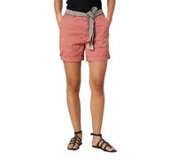 Deeluxe - Short Femme KAIJA avec Ceinture Tressée Coupe Droite Revers Bas Tissu Léger Style Casual Chic Été
