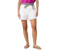 Deeluxe - Short Femme KAIJA avec Ceinture Tressée Coupe Droite Revers Bas Tissu Léger Style Casual Chic Été