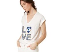 Deeluxe T-shirt à Manches Courtes Et Col En V Mykolove
