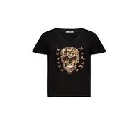 Deeluxe T-shirt 'Beskull' jaune d'or / rose ancienne / rouge foncé / noir, Taille XL