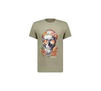 Deeluxe - T-Shirt Garçon Jek Regular Style Rock, Coupe Droite, Imprimé Tête-De-Mort, 100% Coton, Confortable Et Tendance, Idéal pour Un Look Streetwear, Taille 8 Ans, Couleur Light Khaki