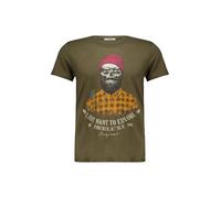 Deeluxe - T-Shirt TELLSON 100% Coton - Manches Courtes - Collection Automne - Hiver - Style Décontracté pour Homme - Confortable - Taille L - Khaki