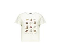 Deeluxe T-shirt 'Texas' marron / rouge cerise / noir / blanc, Taille S