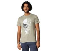 DEELUXE - T-Shirt Vegas Homme Adulte, Jersey Coton 100%, Coupe Regular, Manches Courtes, Col Rond, Print Tête De Mort, Taille S, Idéal Printemps-Été, Couleur Light Khaki