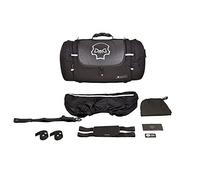 DEEMEED Sacoche Moto Explorer Medium - 35L, Cordura Imperméable et Cuir Italien, Bagage Moto Souple, Montage Facile sur Top Case ou Côté, Housse de Pluie Incluse, Compatible Adventure Bikes