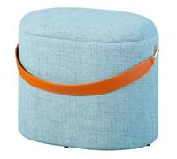 DEENA - Pouf avec Coffre et Lanière Gris