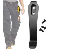 Deep Carry Pocket Clip, Heavy Duty Belt Attachment, 2.4x0.47x0.35 inches Tool Holster Clip Replacement, Ideal for Running, Hiking, Fishing, Climbing, Backpacking, Walking