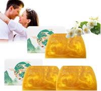 Deep Cleansing Moisturizing Golden Perfume Soap, 2025 New Natural Mild Handmade Essential Oil Soap, Long-Lasting Fragrance, Enhances Skin Elasticity, Firm and Smooth Skin (3)