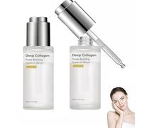 Deep Collagen Power Boosting Crème en Sérum, 30 ml Serum Acide Hyaluronique Visage, Korea Peptide de Collagene pour Lissage des Ridules et rides pour Tous Les (2ps)