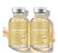 Deep Collagen Silk Peptide Ampoule, Ampoule Intensive Collagène & Soie Peptide - Sérum Visage Liftant Raffermissant, Formule Hydratante Anti-Âge pour Tous Types de Peau (2pc)