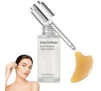 Deep Collagene Peptide Serum Hydratant Visage, Deep Collagen Power Boosting Crème en Serum Anti Age, Advanced Korean Skin pour une Peau Plus Lisse et Éclatante