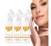 Deep Face Lot de 3 mousses à l'aloe vera hydratant pour le visage, extrait d'orange naturel et vitamine C pour un nettoyage en profondeur, humidification, réduction des rides et de la matité