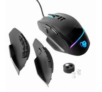 Deep Gaming ProSwap Souris modulaire USB avec 3 panneaux latéraux interchangeables (3, 5 et 10 boutons), lumière RGB, capteur optique, 500FPS, 100IPS, 1000Hz, commutateurs Huano, poids réglable