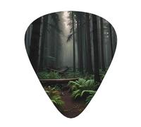 Deep in the Forest Lot de 12 médiators de tailles fines, moyennes et épaisses, adaptés pour guitare électrique et divers instruments
