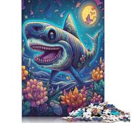 Deep Jaws Puzzle 1000 Pièces pour Adultes Jeu Éducatif Jouet de Défi 38x26cm/1000 Pièces